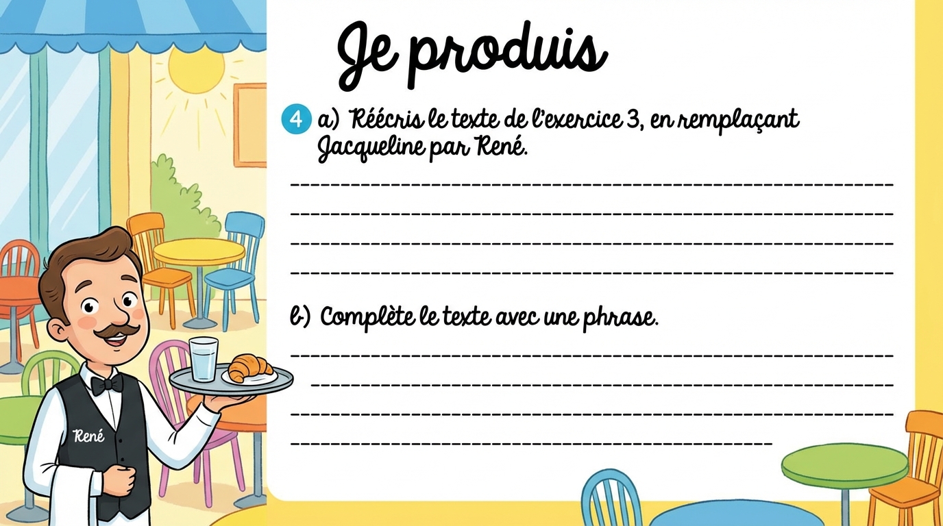 René, le jeune serveur du restaurant