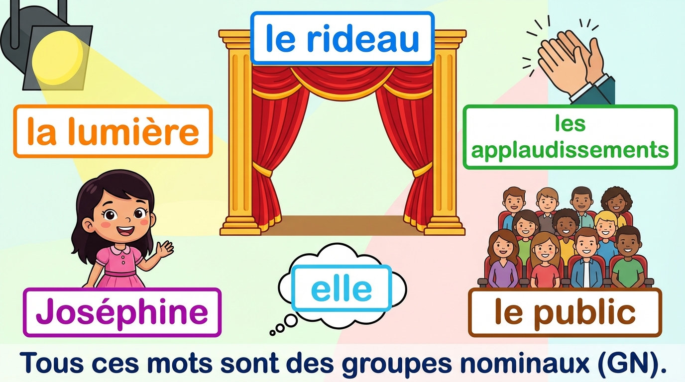 Tous ces mots sont des groupes nominaux (GN)